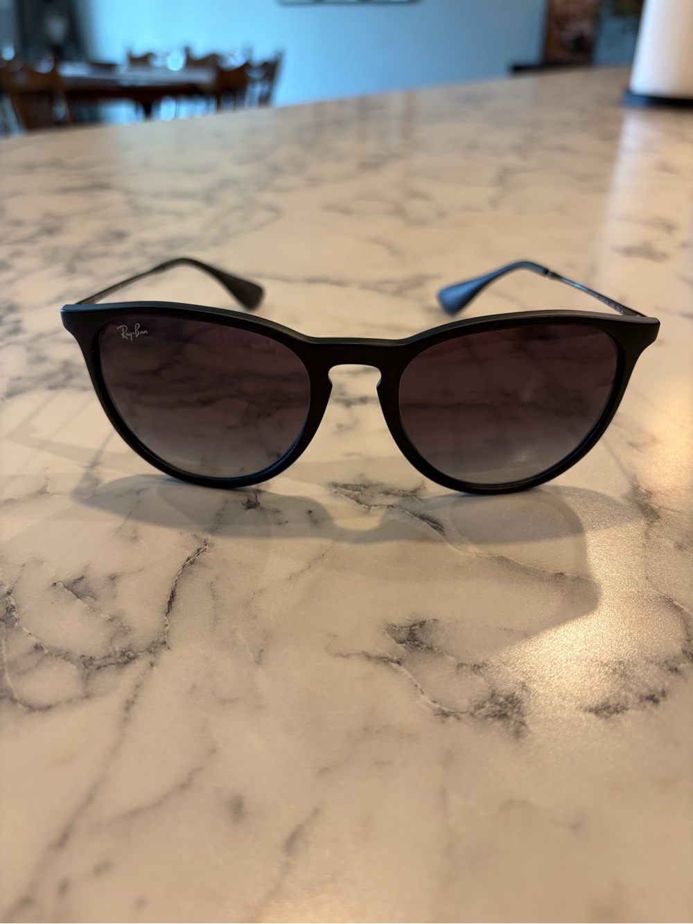Ray-Ban Erika Classic Women's Black Frame Sunglasses with Gradient Lenses